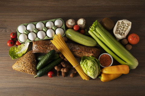 Essential Low Carb Foods to Stock Your Pantry 42 real food pyramid assortment still life