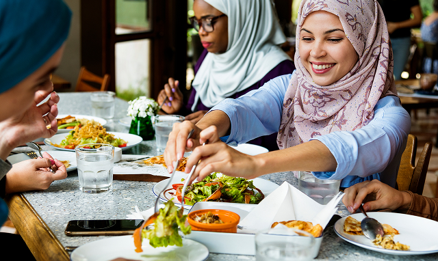 islamic women friends dining together with happine 2025 02 09 23 55 42 utc